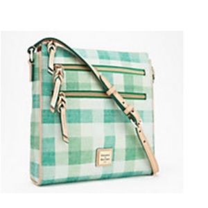 DOONEY & BURKE Large Coated Cotton Triple Zip Crossbody $160 $275. NWT